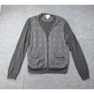 Jos A Banks Cardigan Mens XL Wool Preppy Color Block Staple 1905 Check Grandpa